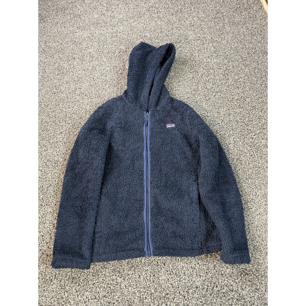 Patagonia Los Gatos Fleece Full Zip Boys Size Large Blue Outdoor